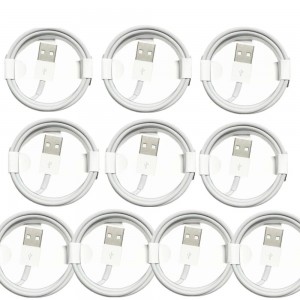 10PCS 100cm 200cm 3M USB 充电线 适用于 Apple iPhone 13 12 11 PRO 5S SE 6 6S 7 8 Plus XS MAX XR ipad 迷你空气充电器线