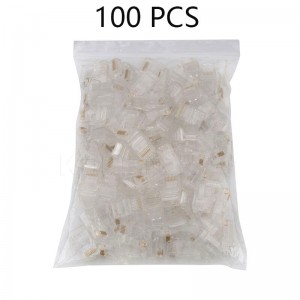 50/100 件 8P8C RJ45 模块化插头，用于网络 CAT5 LAN 专业和高品质