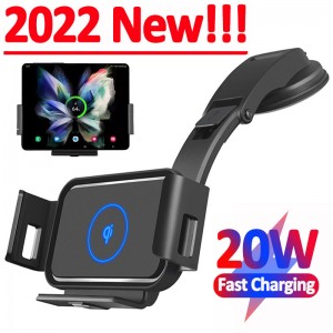 20W Qi 快速车载无线充电器折叠屏智能手机通风孔支架 PHolder 适用于三星 Galaxy Fold 3 2 iPhone 13 12 Pro Max