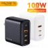 VOLTME USB 充电器 100W GaN 充电器，适用于 Macbook 平板电脑，适用于 iPhone 快速充电 小米 USB C 型 PD 充电，适用于 iPhone 13 12 11